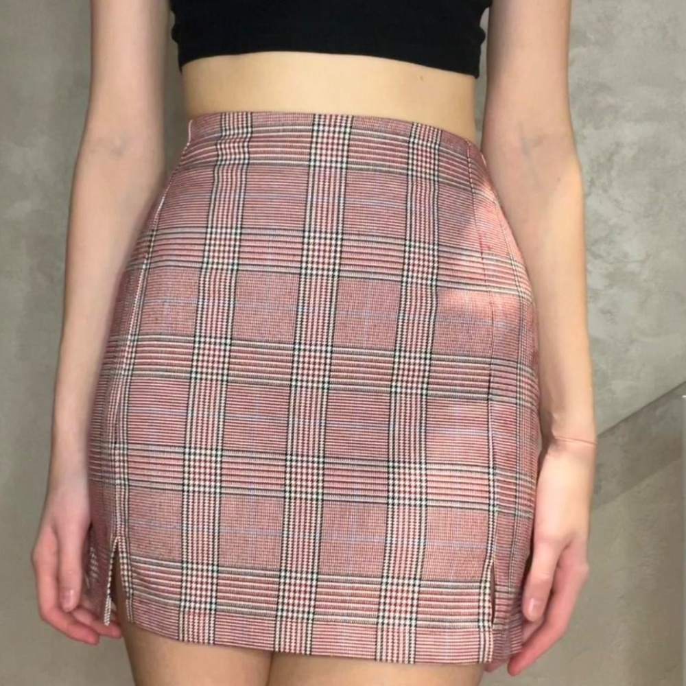 Brandy Melville  Checkered Mini Skirt